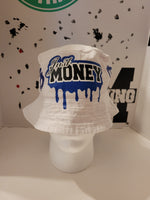 JUST MONEY DRIPPING MONEY BUCKET HAT (BLUE)