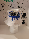 JUST MONEY DRIPPING MONEY BUCKET HAT (BLUE)