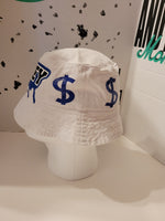 JUST MONEY DRIPPING MONEY BUCKET HAT (BLUE)