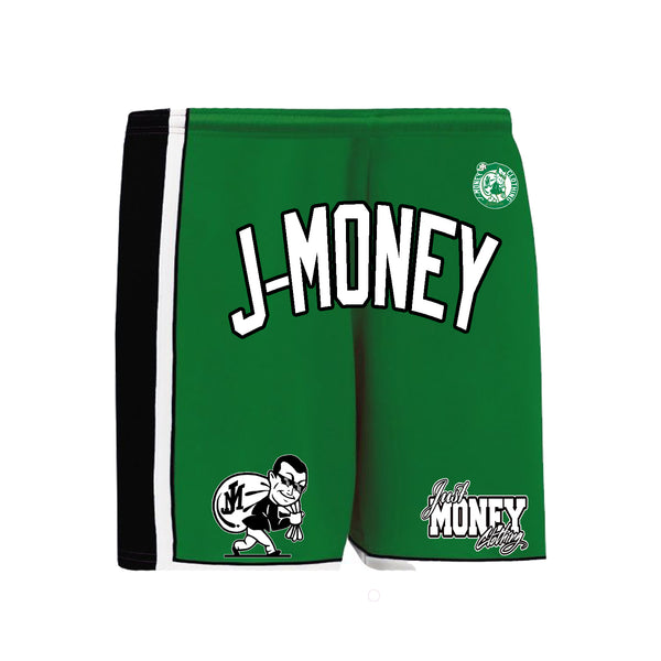 IRISH MONEY MAN BASKETBALL MONEY SHORTS (GREEN)