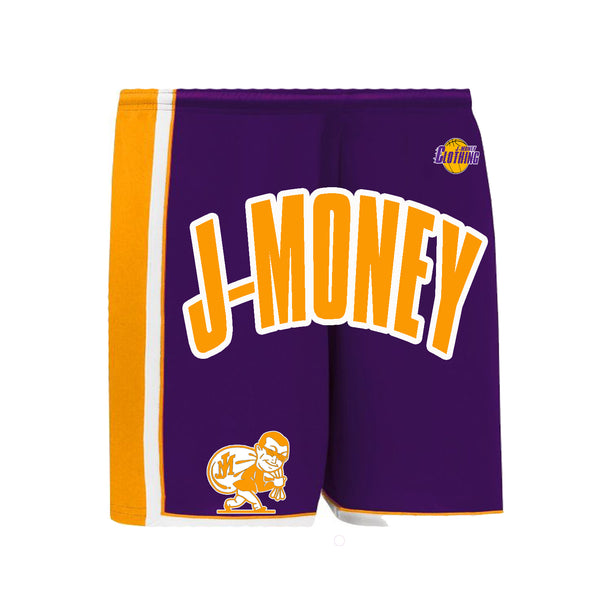 CALIFORNIA LOVE BASKETBALL MONEY SHORTS (PURPLE)